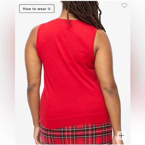 NWT J.Crew Factory Shell Sweater, Deep Ruby, size LARGE - Picture 5 of 7